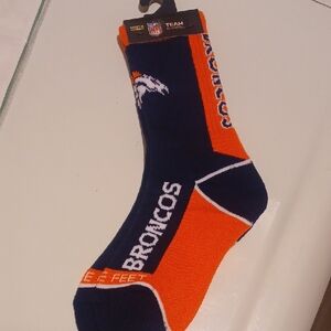 NFL Broncos Youth Socks - Navy and Orange 13 1-3 Youth New